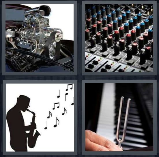 Engine, Mixer, Saxophone, Piano