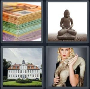 Money, Buddha, Mansion, Pearls