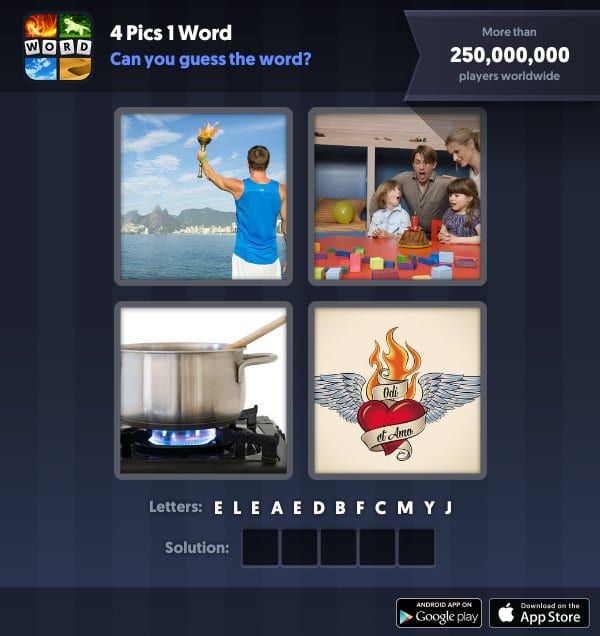 4 Pics 1 Word Daily Puzzle, November 20, 2018 Cuba Answers - flame
