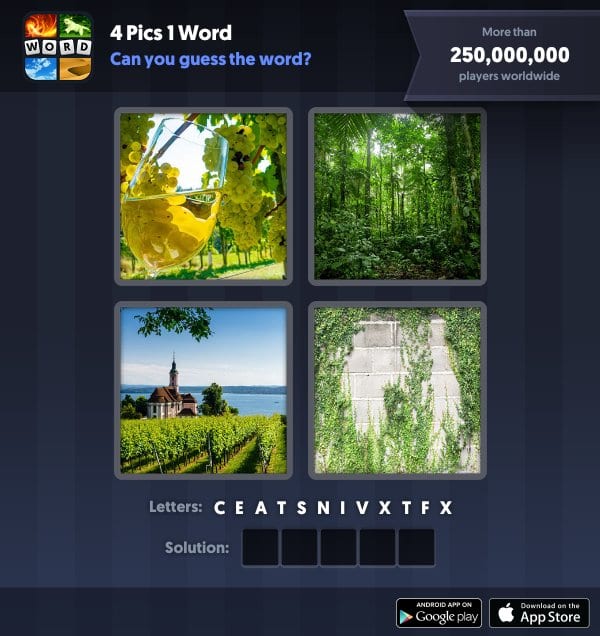 4 Pics 1 Word Daily Puzzle, November 21, 2018 Cuba Answers - vines
