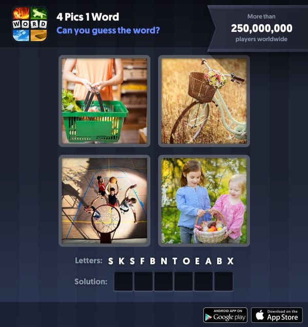 4 Pics 1 Word Daily Puzzle, November 8, 2018 Cuba Answers - basket