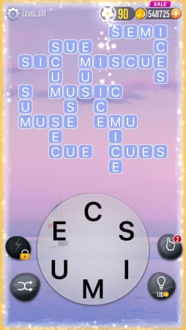 Word Crossy Level 531 Answers