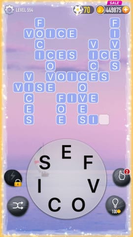 Word Crossy Level 554 Answers