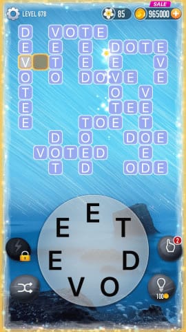 Word Crossy Level 678 Answers