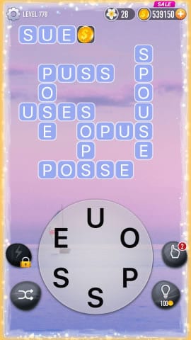Word Crossy Level 778 Answers