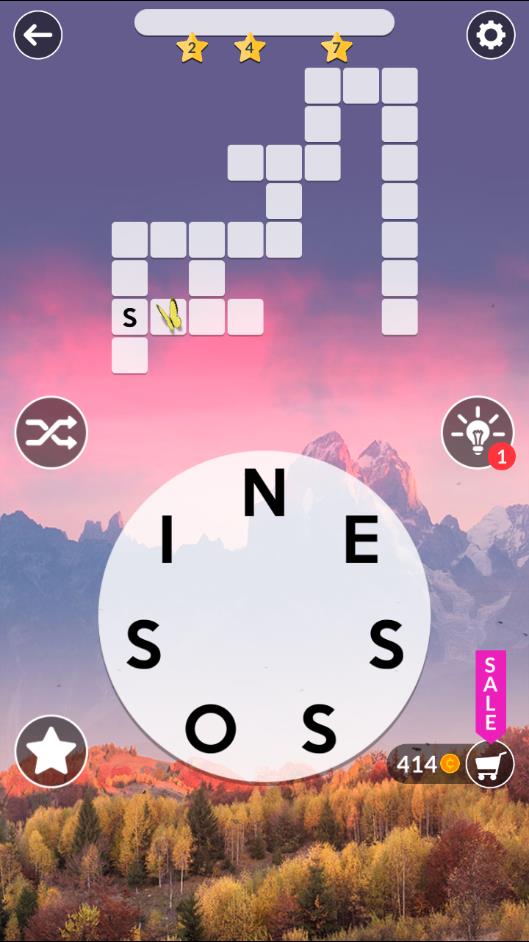 Wordscapes Daily Puzzle November 14 2018 Answers - ION, ONE, SIN, SON, SIS, NOSE, SINE, NOISE, SESSION
